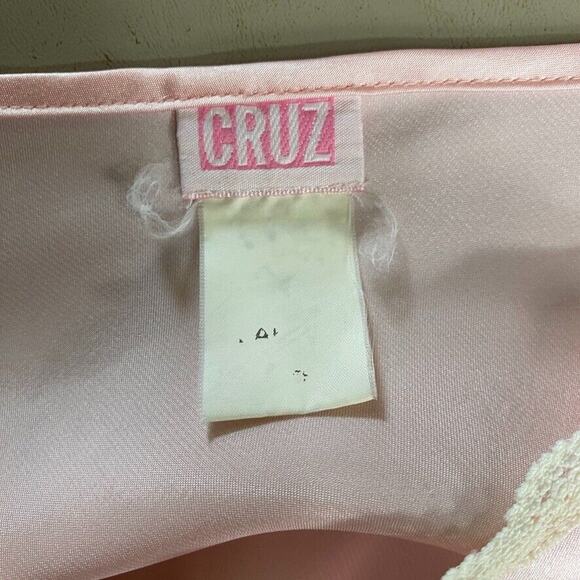 Vintage Natori Cruz Nightgown Womens Large Pink Embroidered Lace Short Sleeve - Picture 2 of 10